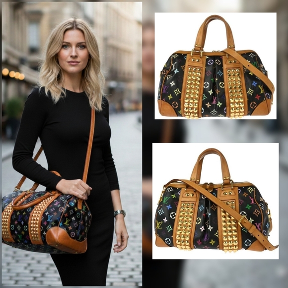 Louis Vuitton Handbags - Authentic Louis Vuitton Black Multicolor Courtney MM HandbagTR1180